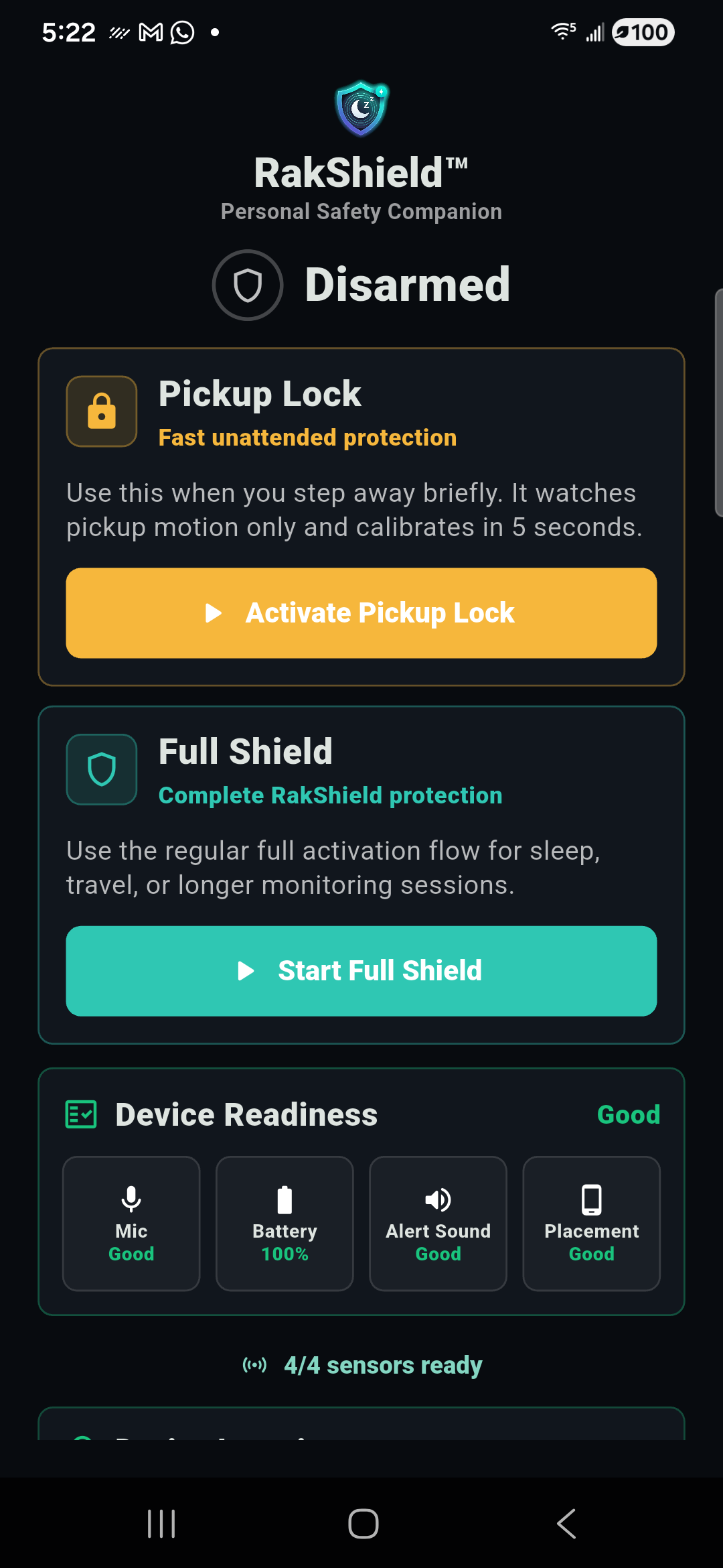 Learning history screen