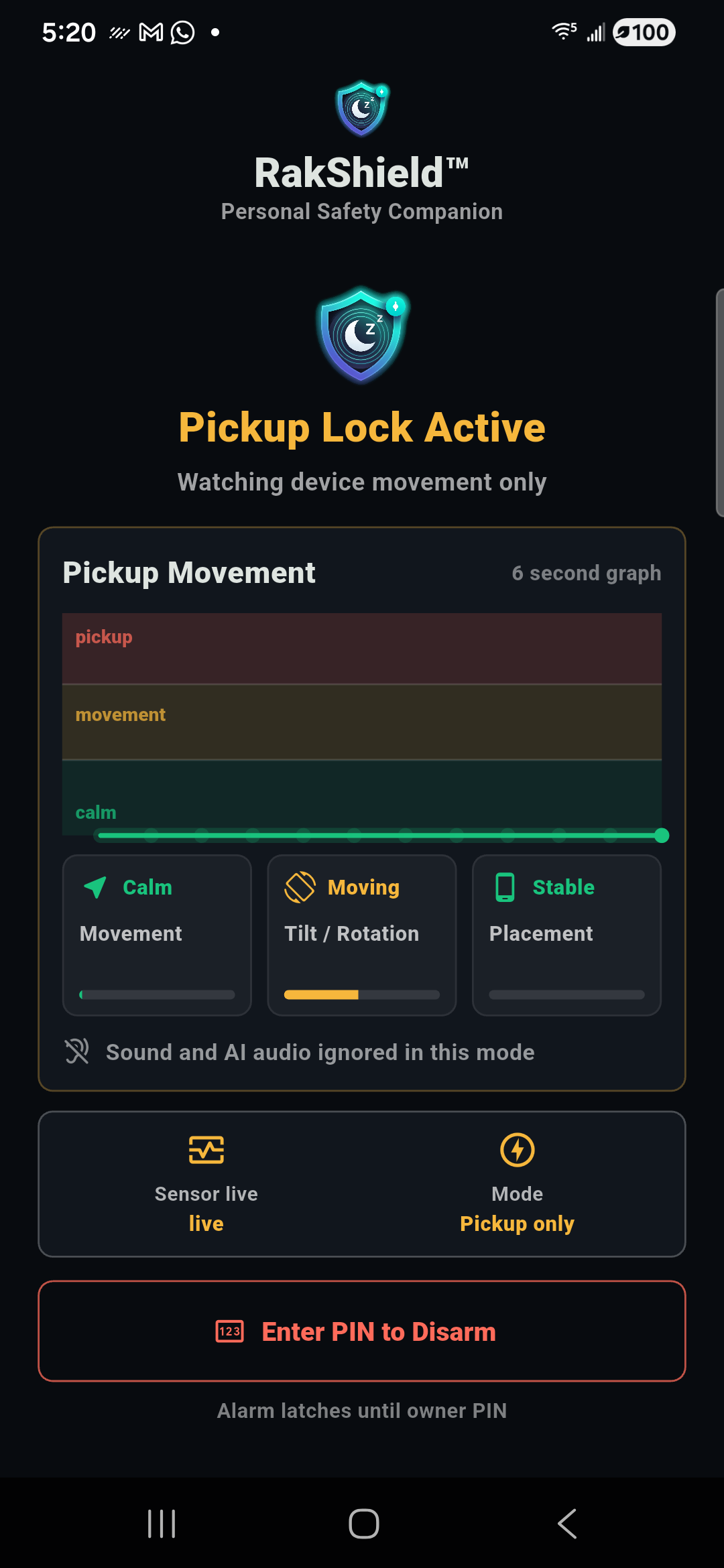 Pickup Lock calibration